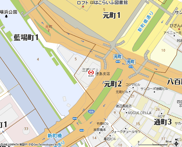 徳島支店付近の地図